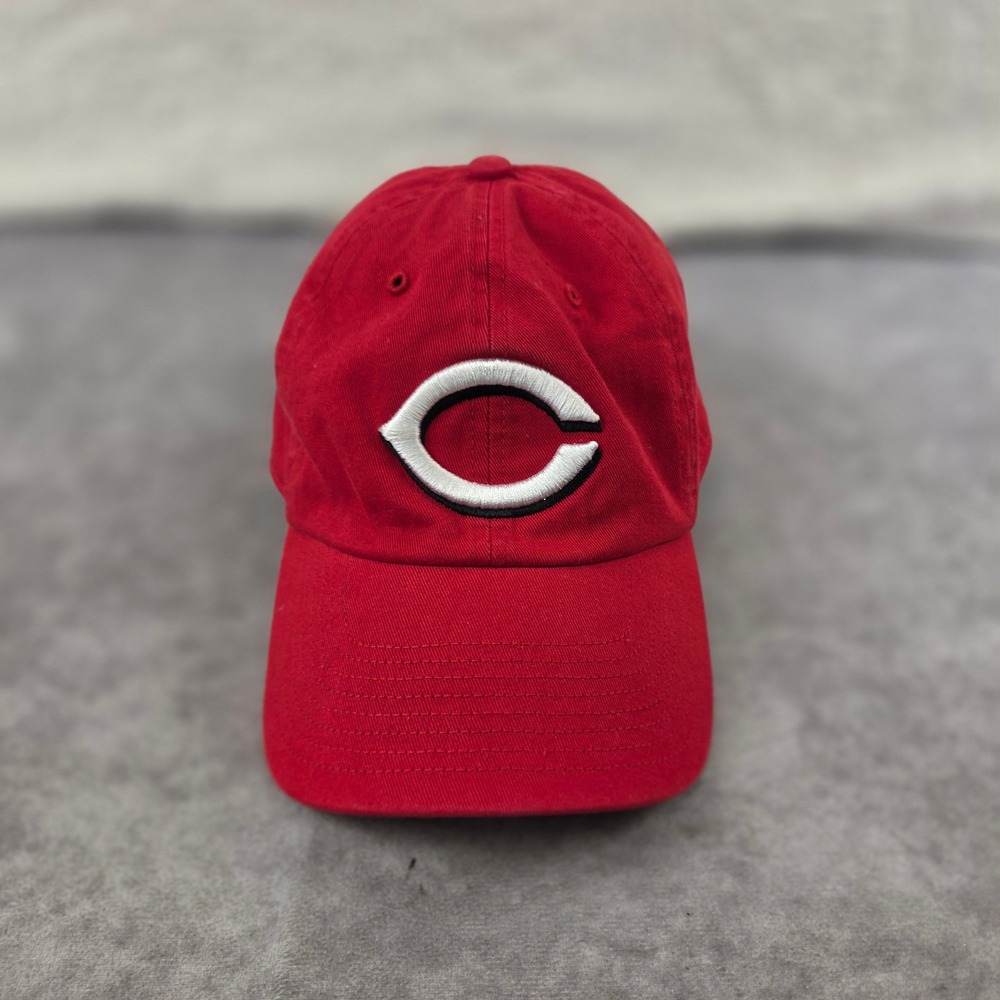 47 Brand Cincinnati Reds Clean Up Hat Red Adjustable MLB Baseball Cap OSFA